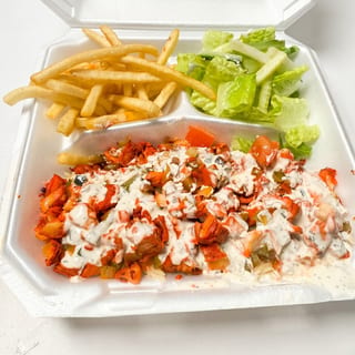 NY Style Chicken Over Rice with Fries